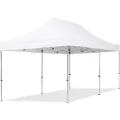 TOOLPORT 3x6m Aluminium Faltpavillon, ohne Seitenteile, weiß