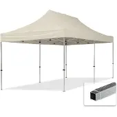 TOOLPORT 3x6m Aluminium Faltpavillon, ohne Seitenteile, creme