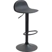CLP Barhocker Lana V2 Kunstleder drehbar und stufenlos verstellbar schwarz Gestell Farbe schwarz