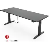 Yaasa Desk Expert Höhenverstellbarer Schreibtisch Elektrisch 200 x 80 cm, Dunkelgrau/Schwarz – Erstklassige Stabilität, Automatikfahrt&Kabeldurchlass