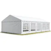 TOOLPORT Partyzelt Festzelt 6x10 m Garten-Pavillon PVC Plane 700 N in weiß Wasserdicht