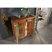 MASSIVMOEBEL24.DE MASSIVMOEBEL24 Kommode Altholz 80x42x88 mehrfarbig lackiert FABLE #02