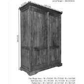 MASSIVMOEBEL24.DE MASSIVMOEBEL24 Kleiderschrank Akazie 140x65x200 honig lackiert OXFORD #0437