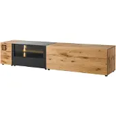 MASSIVMOEBEL24.DE MASSIVMOEBEL24 Lowboard Wildeiche 250x52x52 natur geölt/lackiert KITZBÜHEL #121