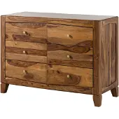 MASSIVMOEBEL24.DE MASSIVMOEBEL24 Sideboard Sheesham 110x45x80 braun lackiert ANCONA #120
