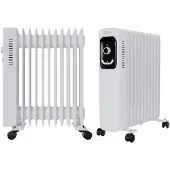 TroniTechnik Ölradiator Elektroheizung TT-OR 211 in Weiß mit 11 Rippen und 2500 Watt, drei Heizstufen (1000W, 1500W, 2500W)