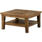 MASSIVMOEBEL24.DE MASSIVMOEBEL24 Couchtisch Mango 85x85x45 dunkelbraun geölt RODEZ #122