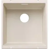 BLANCO SUBLINE, Unterbauspüle, Quadratisch, Silgranit, Weiß, 1 Becken, soft white