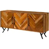 MASSIVMOEBEL24.DE MASSIVMOEBEL24 Sideboard Altholz 180x40x81 natur lackiert AVIGNON #135