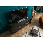 MASSIVMOEBEL24.DE MASSIVMOEBEL24 TV-Board Mango 145x45x50 grau geölt DIAMOND #106