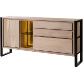 MASSIVMOEBEL24.DE MASSIVMOEBEL24 Sideboard Akazie / Altholz 180x40x90 natur lackiert DENVER #111