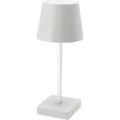Cepewa LED Tischleuchte weiß Touchfunktion 26 cm aufladbar warm weiß 56522