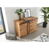 MASSIVMOEBEL24.DE MASSIVMOEBEL24 Sideboard Wildeiche / Zerreiche 115x45x75 natur geölt NEW AMSTERDAM #09