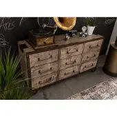 MASSIVMOEBEL24.DE MASSIVMOEBEL24 Sideboard Mango 150x45x80 braun lackiert HEAVY INDUSTRY #218