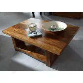 MASSIVMOEBEL24.DE MASSIVMOEBEL24 Couchtisch Sheesham 120x85x43 walnuss lackiert DUKE #119