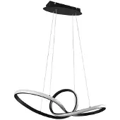 Etc-shop LED Hängeleuchte, schwarz-matt, Switch-Dimmer, H 150 cm