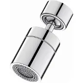 OEM Silberne 360-Grad-Wasserhahn-Anschluss - Universal- Schnittstelle - Wasserhahn-Aerator - 2-Spritzfunktionen - Wasser sparend - Küche - Badezimmer