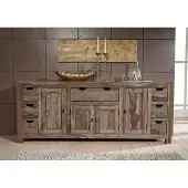 MASSIVMOEBEL24.DE MASSIVMOEBEL24 Sideboard Sheesham 210x42x85 grau geölt NATURE GREY #080