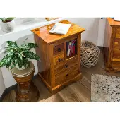 MASSIVMOEBEL24.DE MASSIVMOEBEL24 Kommode Akazie 55x40x80 honig lackiert OXFORD #0503