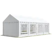 TOOLPORT Partyzelt Festzelt 3x9 m Garten-Pavillon PVC Plane 700 N in weiß Wasserdicht