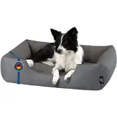 BedDog Hundebett ZARA,(XL) ca. 100x85x23cm,STEEL-GREY (grau)