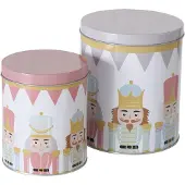 MamboCat 2tlg Set Keksdosen Archie rund 11&13,5cm Metall Plätzchenbox Weihnachtskekse