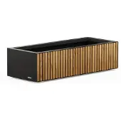Herstera Garden, Pflanzkübel Deco Planter Xic Wood M, 100 x 40 x 25 cm (L x B x H)