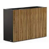 Herstera Pflanzkübel GARDEN "Deco Planter Divider L", braun (schwarz, natur), B:120cm H:80cm T:40cm, Metall, Stahl, Pflanzgefäße, Pflanzkübel, BxTxH: 120x40x80 cm