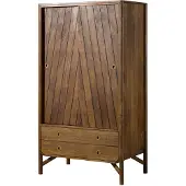 MASSIVMOEBEL24.DE MASSIVMOEBEL24 Kleiderschrank Mango 100x60x180 braun geölt / Griff gold LOS ANGELES #11