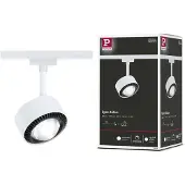Paulmann URail LED-Spot Aldan, 4.000K, signalweiß dimmbar, weiß / opal, für Wohn- / Esszimmer, Metall, Modern