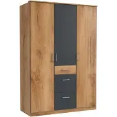 Wimex Kleiderschrank Click Schlafzimmerschrank mit Schubladen Ausführung wählbarPlankeneiche / graphit