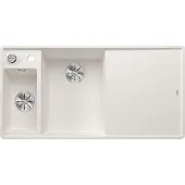 BLANCO Silgranit Spülbecken, Axia III 6 S-F, Weiß 990 x 500 mm, Hauptbecken links