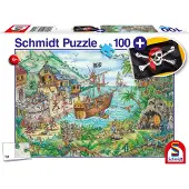 Schmidt Spiele In der Piratenbucht, mit add on (Piratenflagge), 100 Stück(e), Cartoons, 6 Jahr(e)