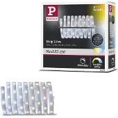 Paulmann LED-Streifen "MaxLED 250 Stripe 2,5m 9W 24V Silber Kunststoff", silber (silberfarben), Flammen 1 Stk., Gesamtlänge 2,5m, Lichterketten, IP44 Cover 2700-6500K TunableWhite, LED-Streifen