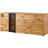 MASSIVMOEBEL24.DE MASSIVMOEBEL24 Sideboard Wildeiche 196x43,5x80 natur geölt/lackiert KITZBÜHEL #125