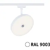 Paulmann URail LED-Spot Hildor, signalweiß, 3.000K, dimmbar, weiß / opal, für Arbeitszimmer / Büro, Metall, Modern