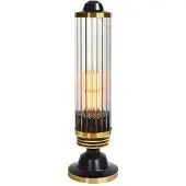 Casa Padrino Luxus Designer Tischlampe Schwarz / Messing - Hotel Kollektion