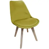 HTI Stuhl Atlanta aus Samt in Curry, B48xH82xT42 cm, Sitzhöhe 44 cm, mit schrägen Beinen
