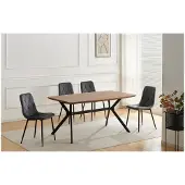 HTI Stuhl Mesa Eco 4er-Set Velvet Grau