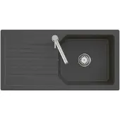 Villeroy & Boch 338601i4 Subway Style 60 S Einbauspüle Unterschrankbreite ab 60 cm mit Handbetätigung Graphite CeramicPlus - inkl.