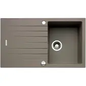NABER Spüle ANGOLA 100 in CONCRETE mit Drehexcentergarnitur verchromt / Auflagespüle / 45 cm Schrankbreite