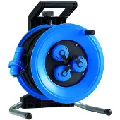 Hedi K340N2TD Kunststoff-Kabeltrommel Professional Plus 320 40 m 3x2,5 mm², für den ständigen Einsatz im Freien, blau