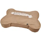 Love Story Hundekissen in Form von Knochen FAT DOG, 100 x 70 x 15 cm, taupe