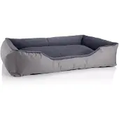 BedDog Hundebett TEDDY, Hundesofa,(XXL) ca. 120x85x23cm,ROCK-FLOW (grau/grau)