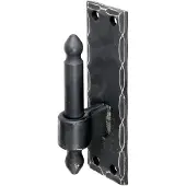 Alberts Kloben auf Platte Schmiedeeisen Form mit DI oder DII-Haken schwarz kunststoffbeschichtet Dornmaß Ø16 mm Platte 150 x 45 mm