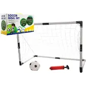 Teddies Tor Fußball 2in1 + Ball Kunststoff in der Box 43x24x16cm