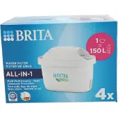 Brita Maxtra Pro Pure Performance (All-in-1) Wasserfilterpatronen, 4er-Pack, Original-Ersatz für alle Pure Wasserfilterkannen, schützt vor PFAS, Chlor, Kalk und Metallen