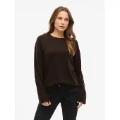 Vila Strickpullover "VILIGA L/S O-NECK KNIT TOP - NOOS" Materialmix, relaxed fit