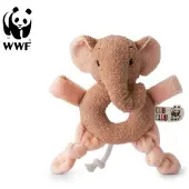 WWF Cub Club - Greifring Ebu der Elefant (beige, 15cm) für Kleinkinder Elephant Spielzeug