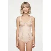 Susa Body "Latina" stark formend, Glitzer-Effekt, Spitze, ohne Bügel